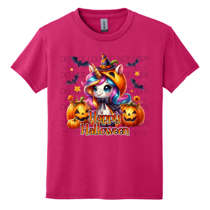 Youth “Happy Halloween” Unicorn T-Shirt