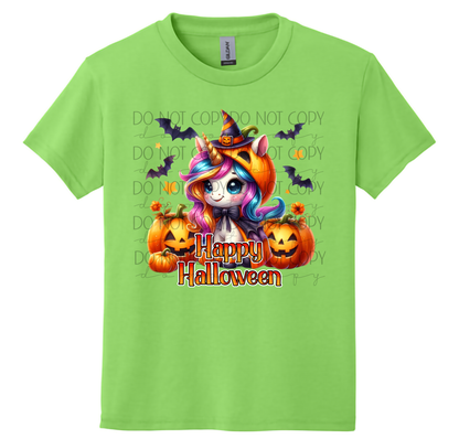Youth “Happy Halloween” Unicorn T-Shirt