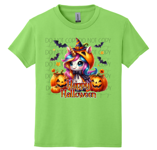 Youth “Happy Halloween” Unicorn T-Shirt