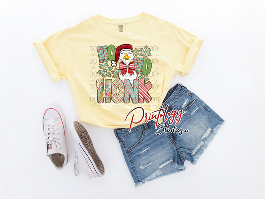 Ho Ho Honk – Christmas Goose DTF Transfer