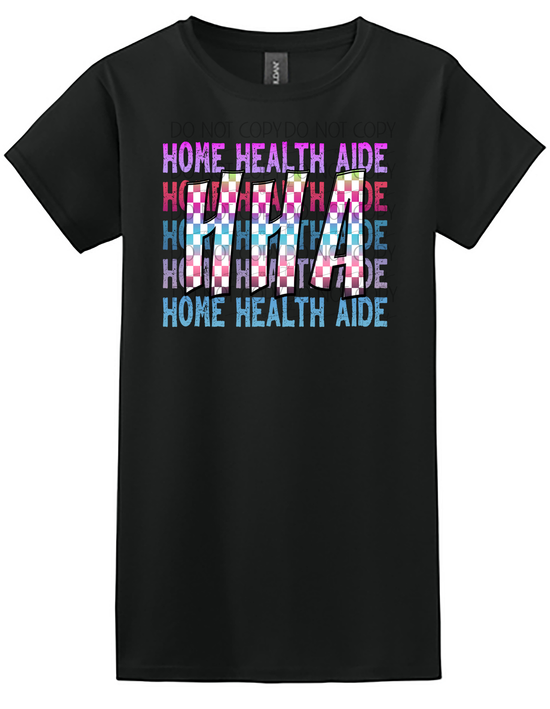 Colorful Home Health Aide Shirt