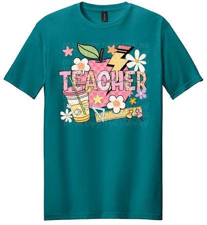 Colorful Teacher Shirt | DTF Printed | Back to School Shirt | Teacher Life Tee