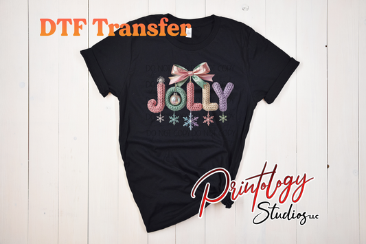 Jolly Faux Yarn DTF Transfer