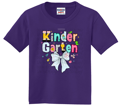 Youth Kindergarten Back to School Tee
