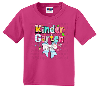 Youth Kindergarten Back to School Tee