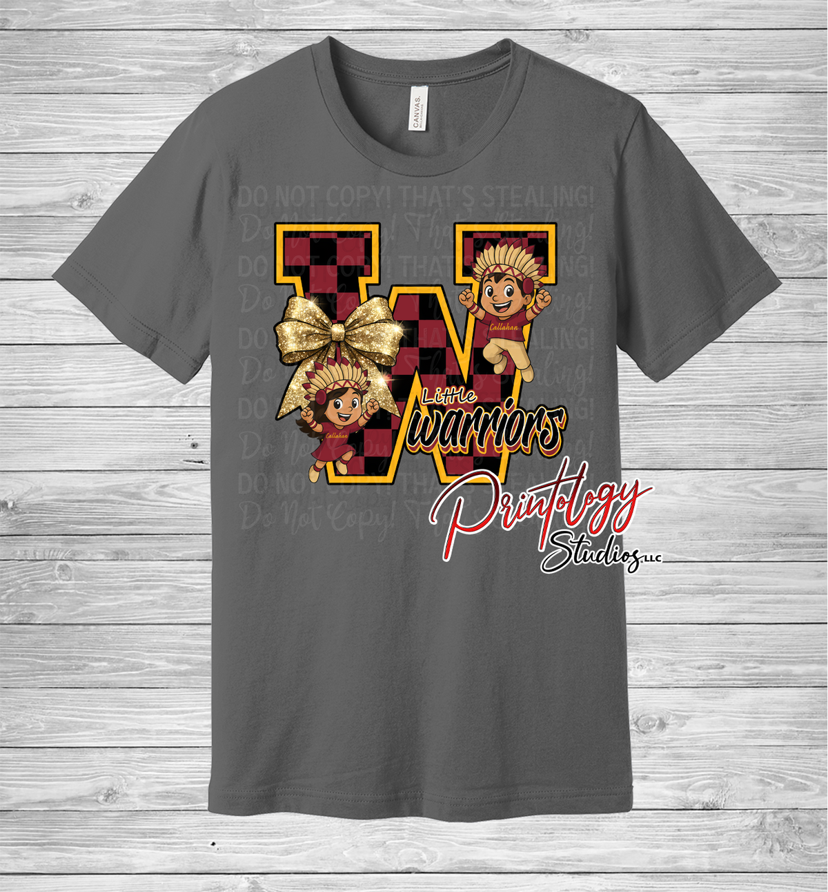 Little Warriors "W" With Boy & Girl