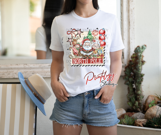 North Pole Christmas Scene – DTF Transfer