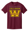 Youth Warriors Tee - Bold Cardinal & Gold “W” Design