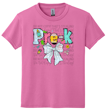 Youth Size Tee - Pre K Design
