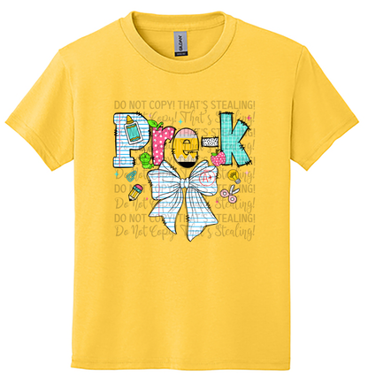 Youth Size Tee - Pre K Design