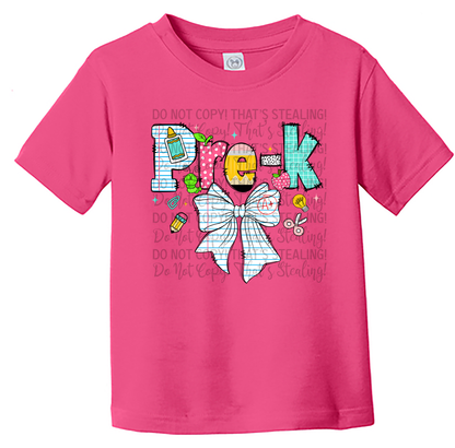Toddler Tee - Pre K Paper Bow