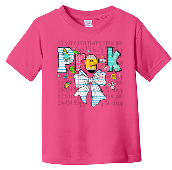 Toddler Tee - Pre K Paper Bow