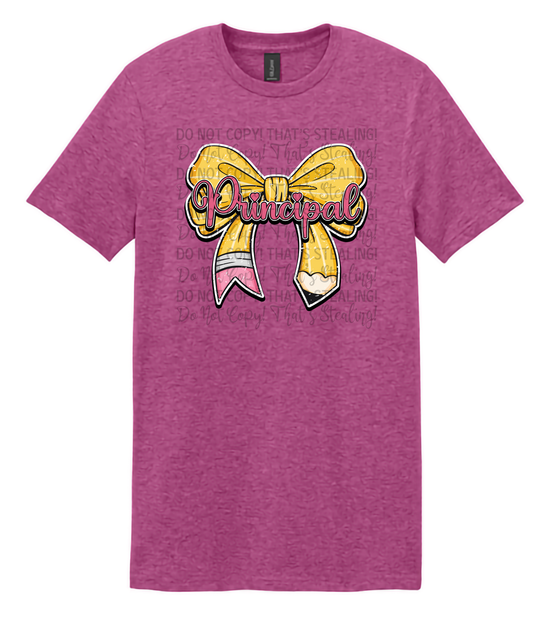 Principal Pencil Bow T-Shirt