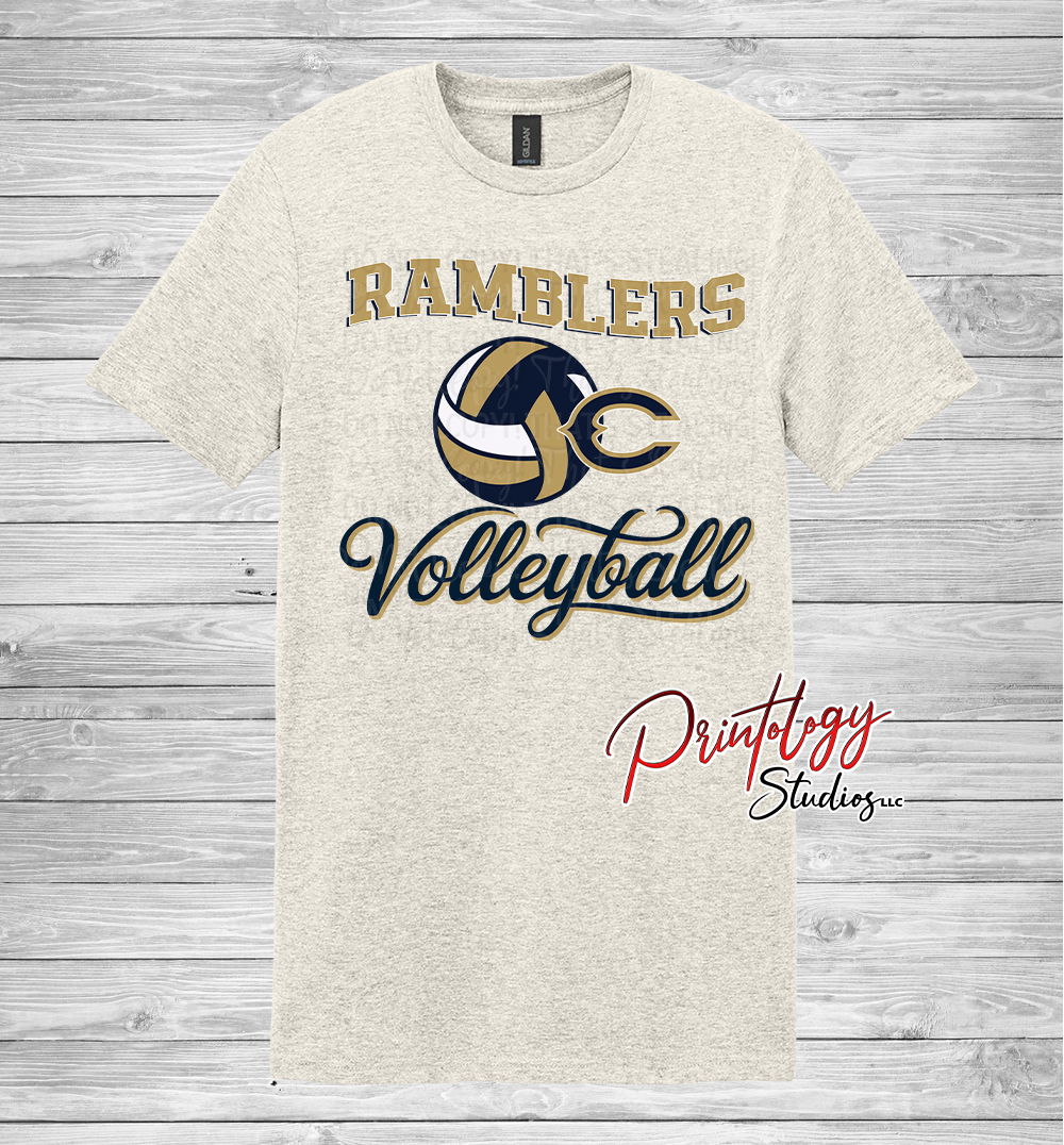Ramblers Volleyball With Logo