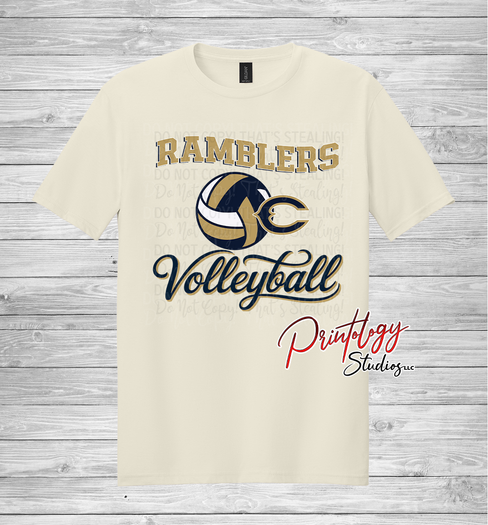 Ramblers Volleyball With Logo