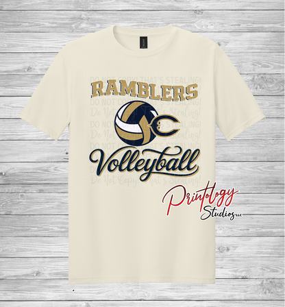 Ramblers Volleyball With Logo