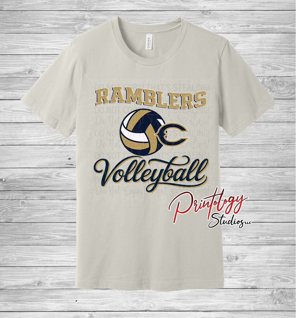 Ramblers Volleyball With Logo