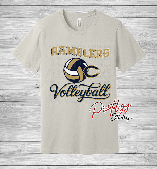 Ramblers Volleyball With Logo