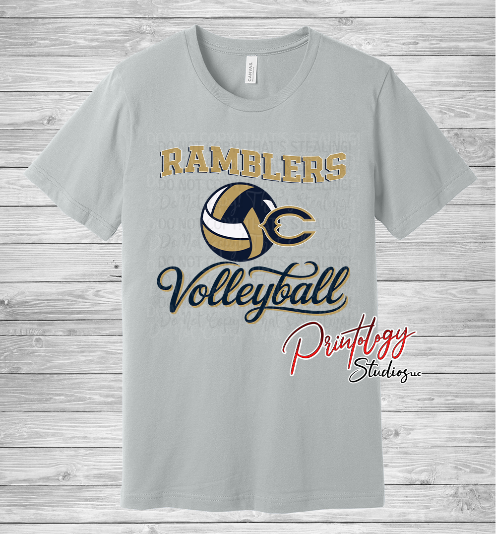Ramblers Volleyball With Logo