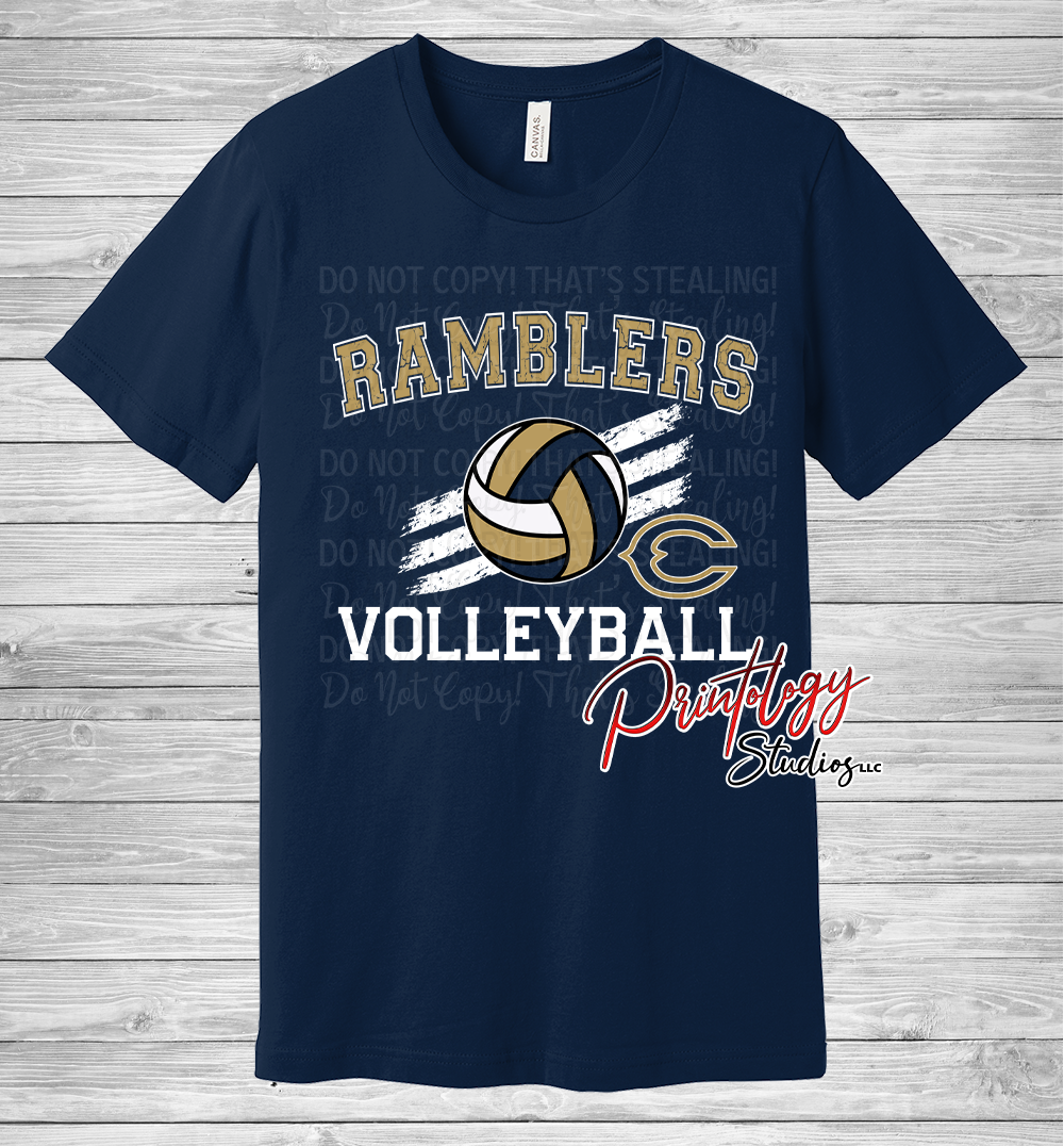 Ramblers Volleyball With Logo