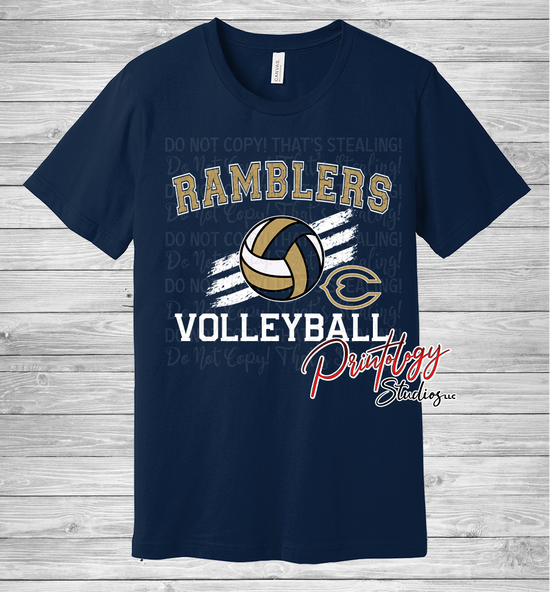Ramblers Volleyball With Logo