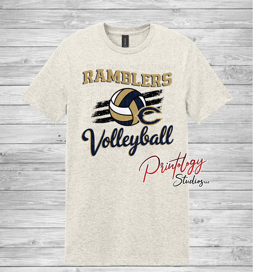 Ramblers Volleyball With Logo