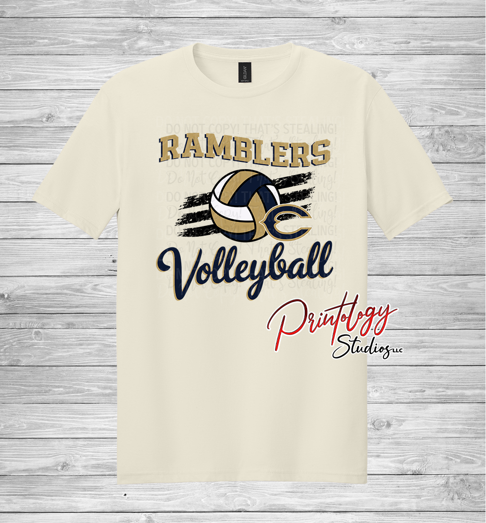 Ramblers Volleyball With Logo
