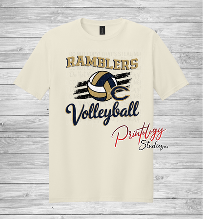 Ramblers Volleyball With Logo