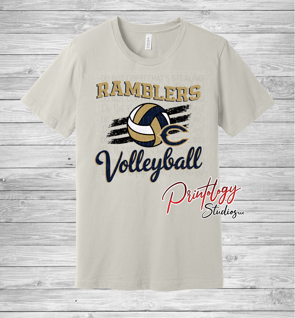 Ramblers Volleyball With Logo