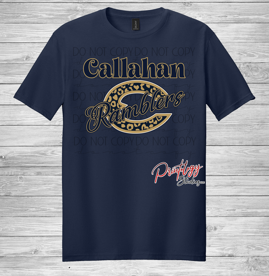 Callahan Ramblers Leopard Print Tee