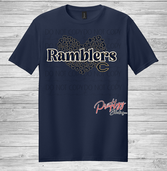 Callahan Ramblers Leopard Heart Tee