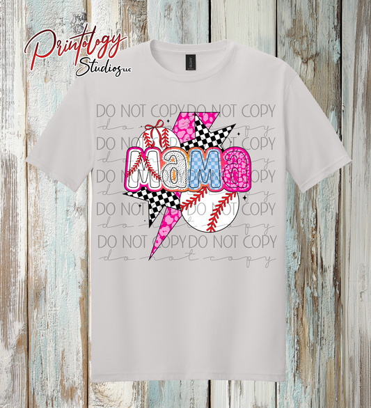 Retro Baseball Mama Shirt