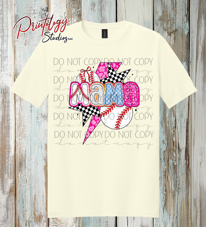 Retro Baseball Mama Shirt