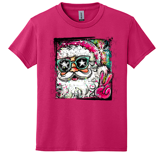 Youth Cool Santa Selfie Christmas T-Shirt