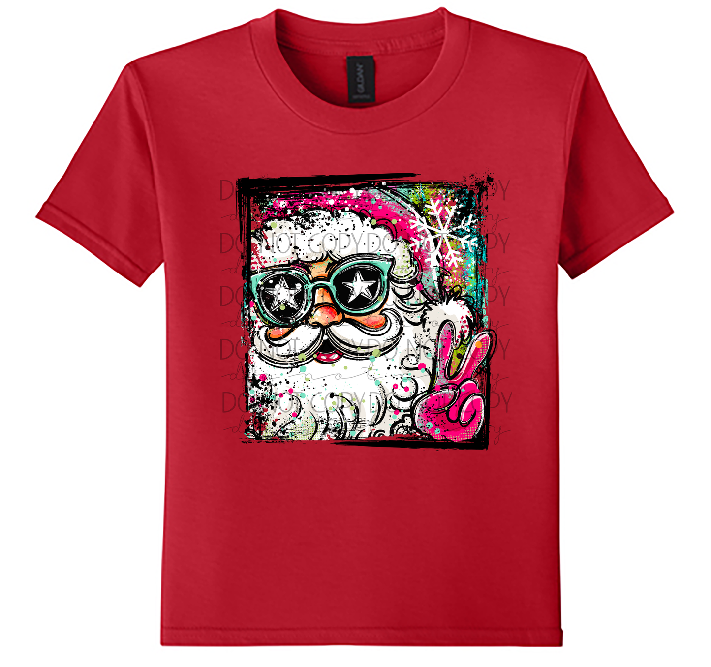 Youth Cool Santa Selfie Christmas T-Shirt 🎅