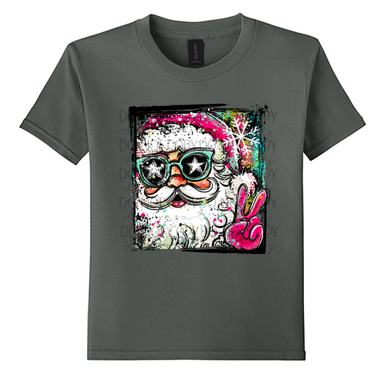 Youth Cool Santa Selfie Christmas T-Shirt