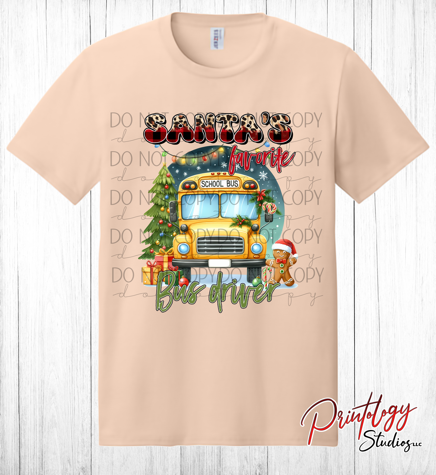 Santa’s Favorite Bus Driver Christmas T-Shirt