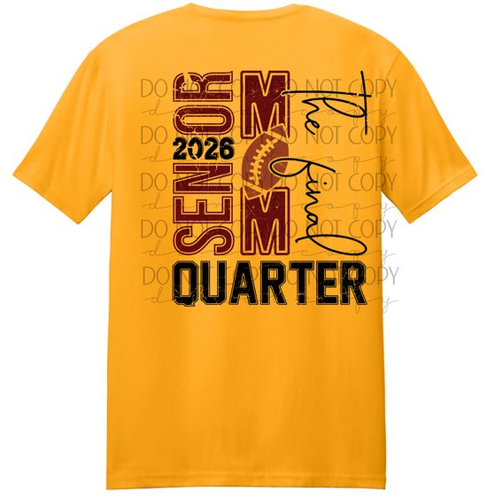 Senior Football Mom Shirt – Class of 2026 Quarterback Spirit Tee