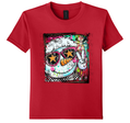 Youth Cool Snowman Selfie Christmas T-Shirt