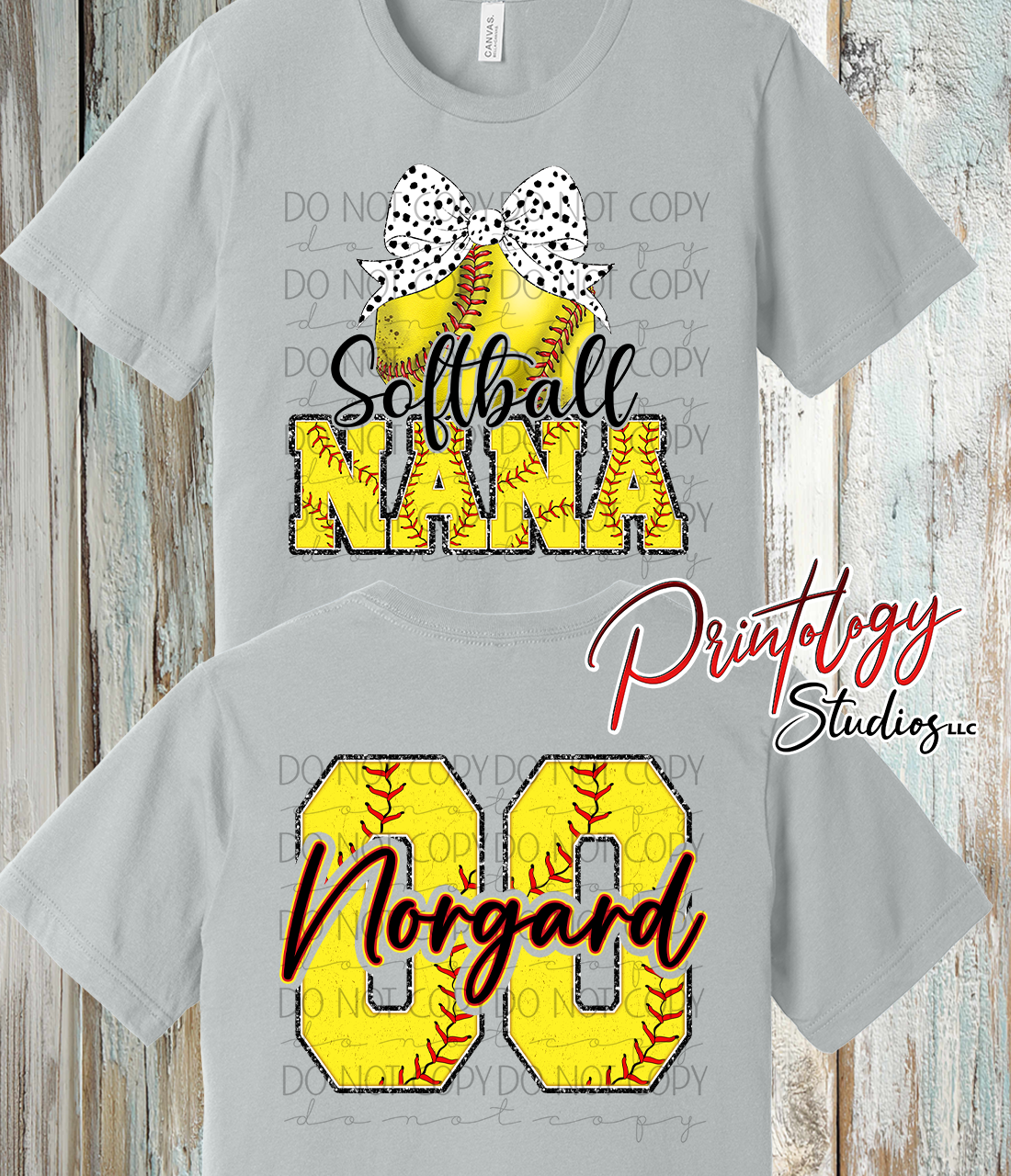Custom Softball Nana Shirt – Personalized Name & Number