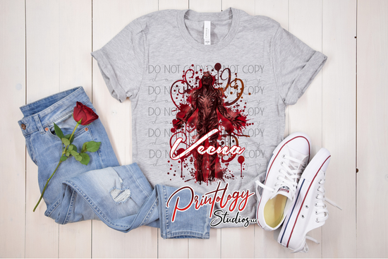 “Vecna” Splatter Horror DTF Transfer