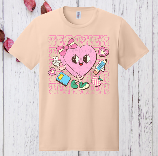 Teacher Candy Heart Valentine Shirt