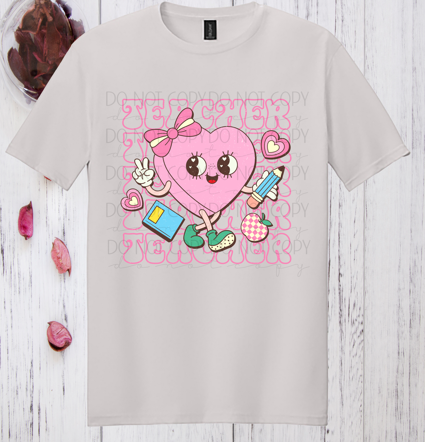 Teacher Candy Heart Valentine Shirt