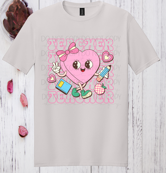 Teacher Candy Heart Valentine Shirt