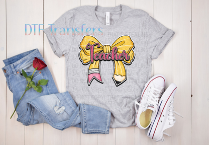 Teacher Coquette Bow Design