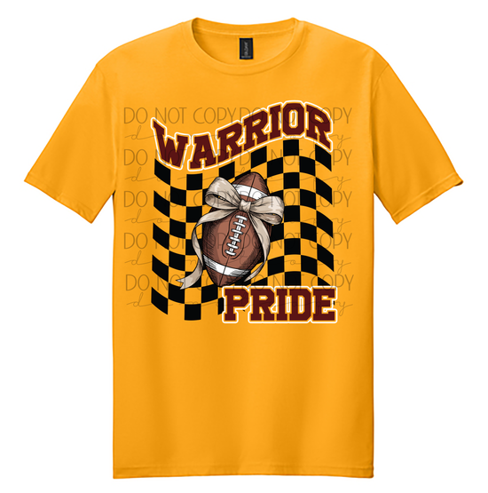 Warrior Pride Football Tee  | Callahan Warriors Spirit Shirt