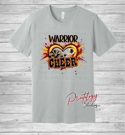 Warriors Splatter Heart Cheer Tee