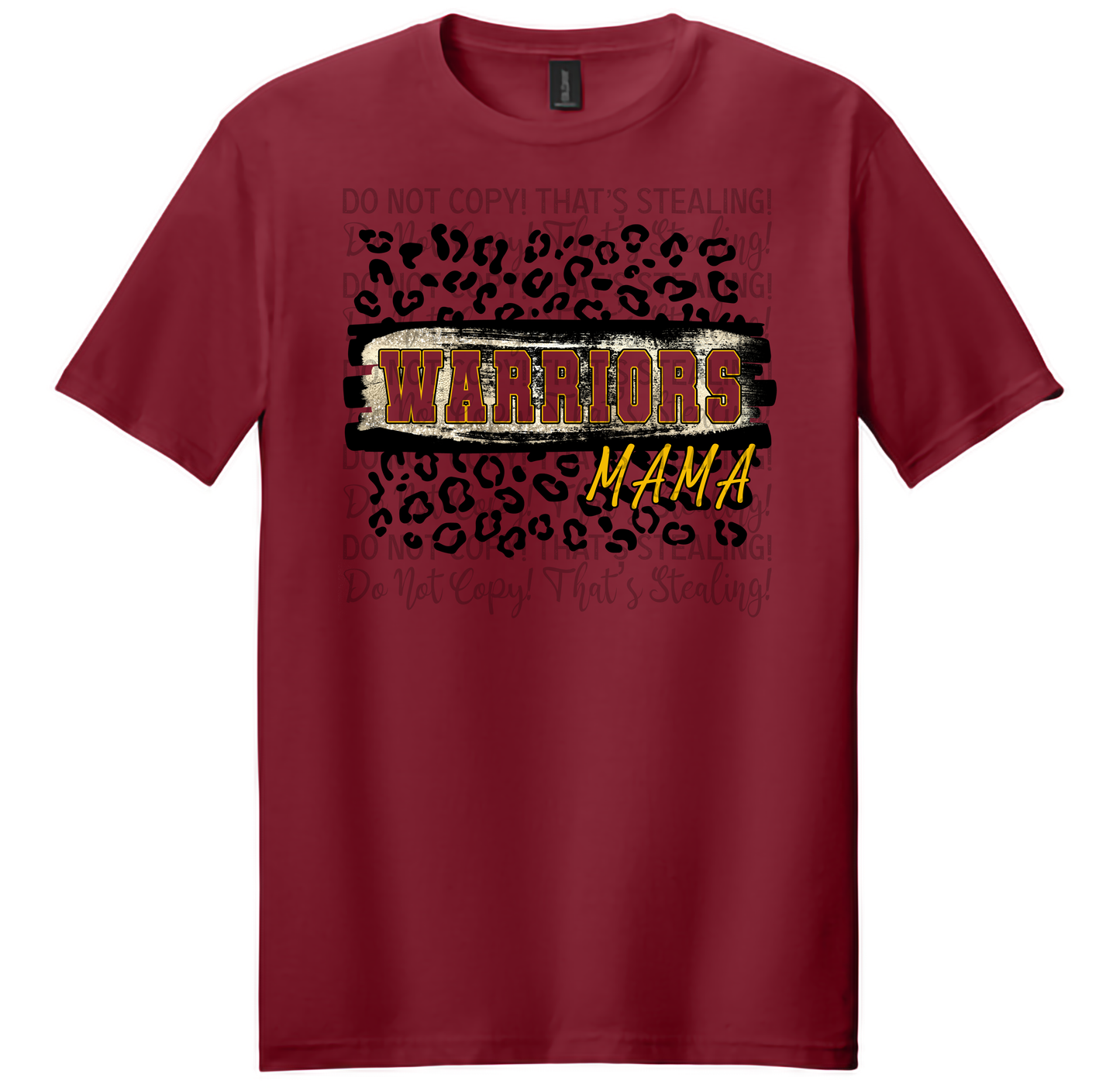 Warriors Mama Leopard Print T-Shirt