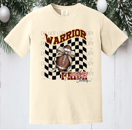 Warrior Pride Football Tee  Comfort Colors