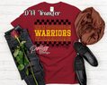 Warriors Checkerboard Repeat – DTF Transfer
